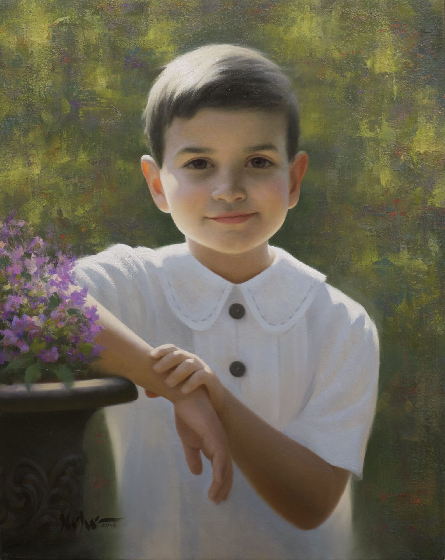 Portrait painting of a boy