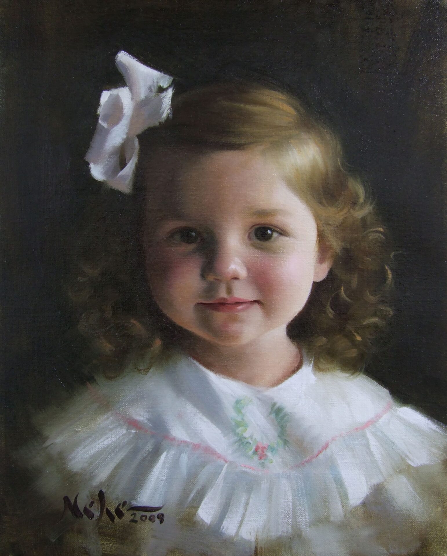 Little Girl with white dress