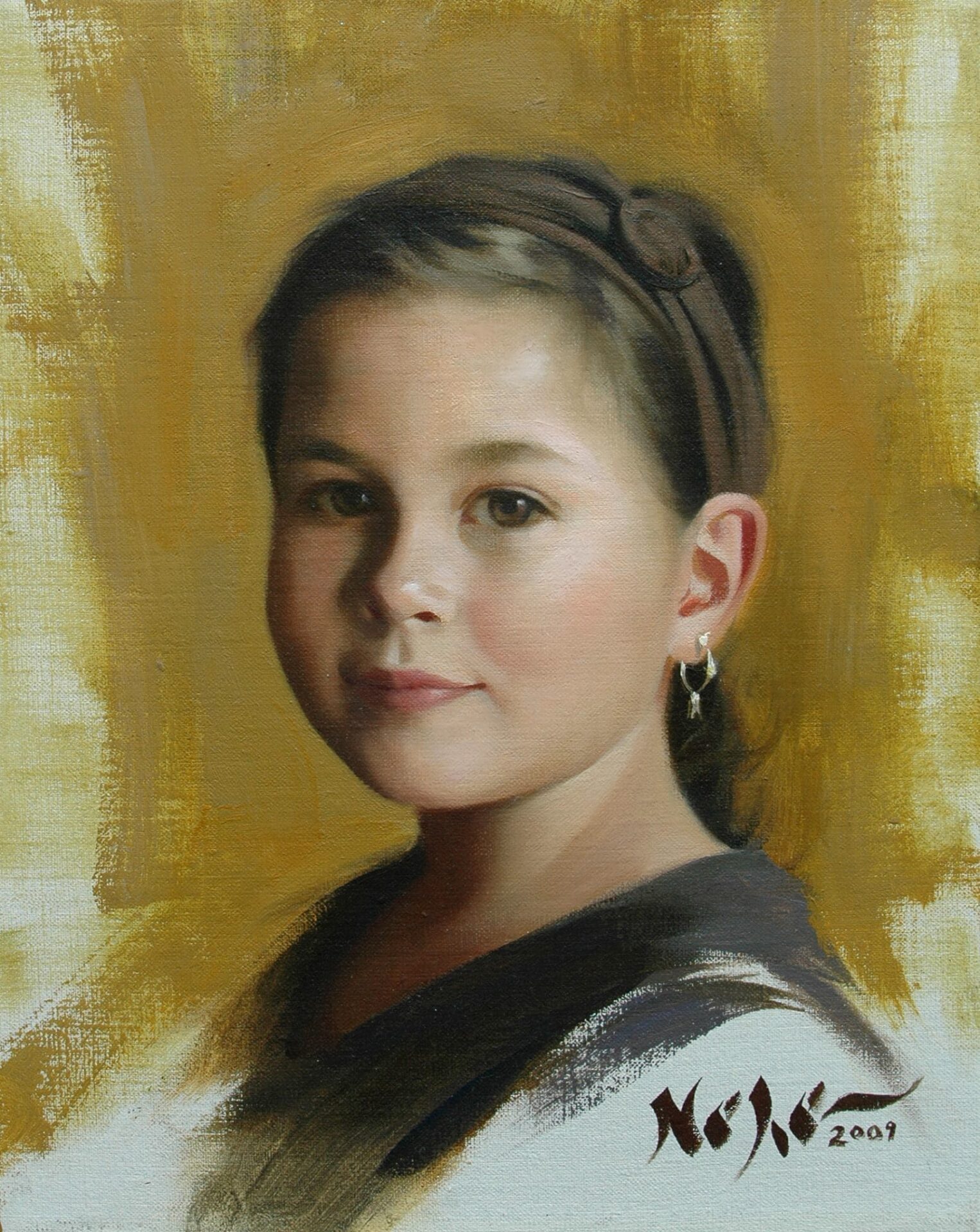 A modest-looking child’s portrait