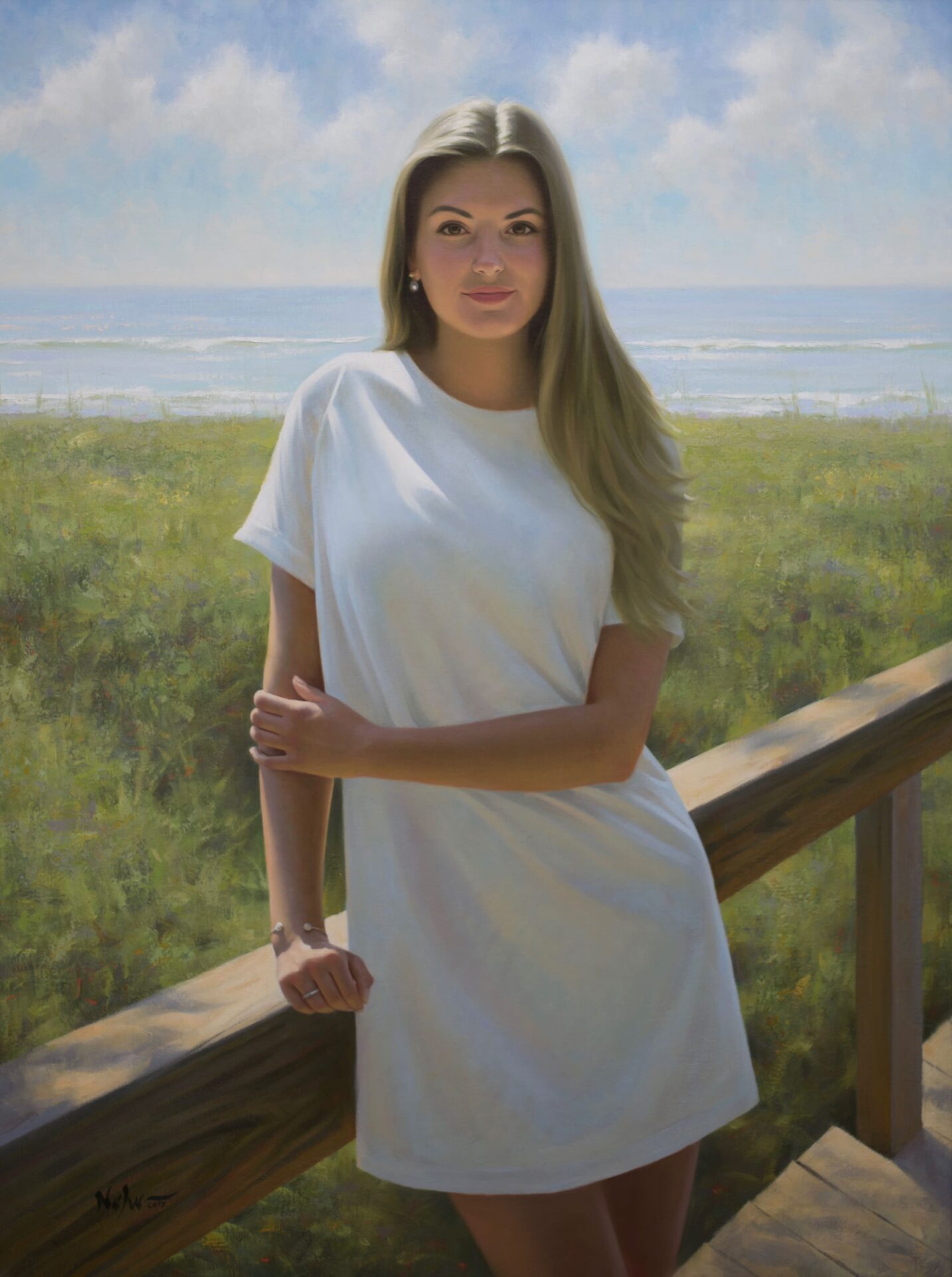 A beautiful woman’s portrait painting