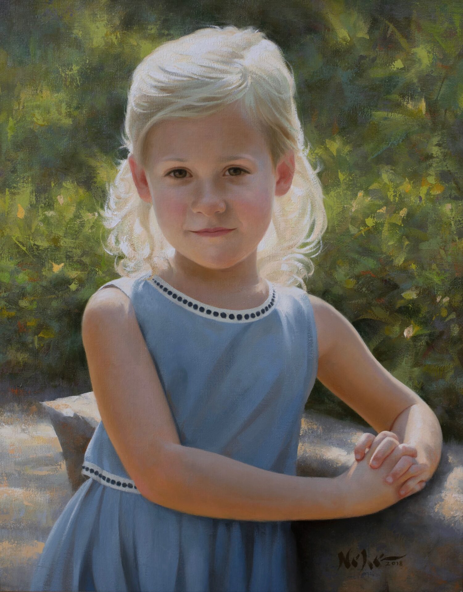 A child’s portrait painting