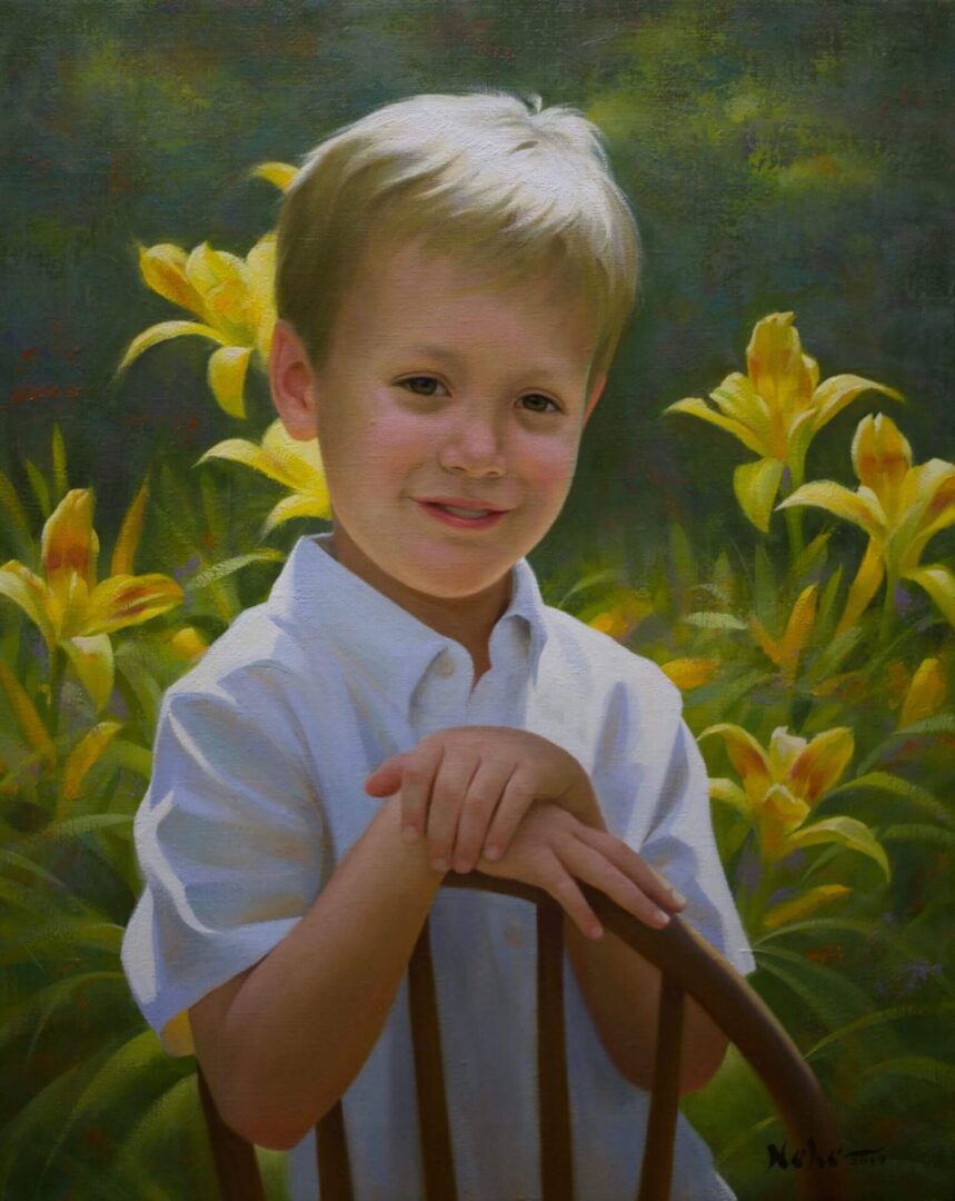 A young boy’s portrait